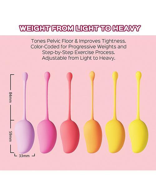 image of product,Mango Tropical 6 Weighted Kegel Ball Exercise Set - SEXYEONE