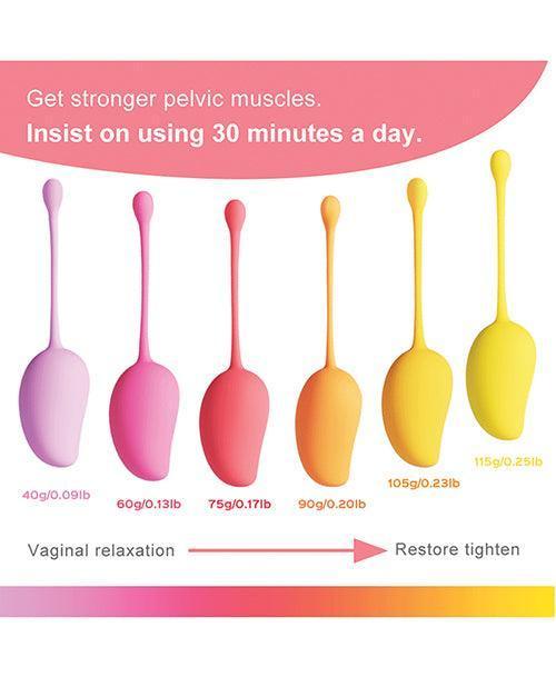 image of product,Mango Tropical 6 Weighted Kegel Ball Exercise Set - SEXYEONE