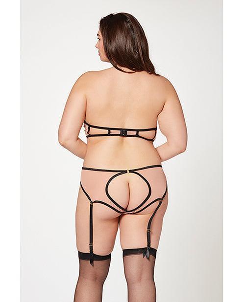 image of product,Mesh Cut Out Halter Teddy Qn - SEXYEONE