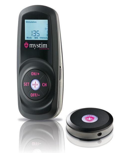product image,Mystim Cluster Buster Wireless Estim Starter Kit - Black - SEXYEONE