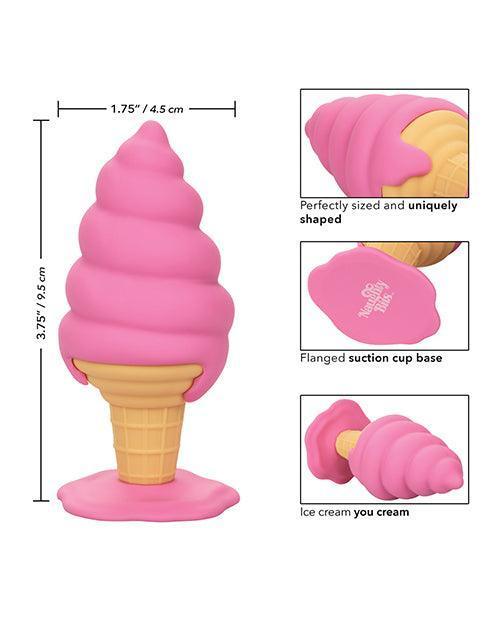 image of product,Naughty Bits Yum Bum Ice Cream Cone Butt Plug - Pink - SEXYEONE