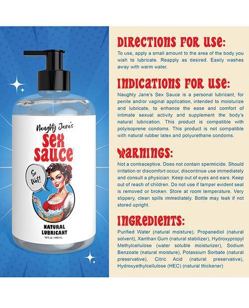 product image,Naughty Jane's Sex Sauce Natural Lubricant - oz - SEXYEONE
