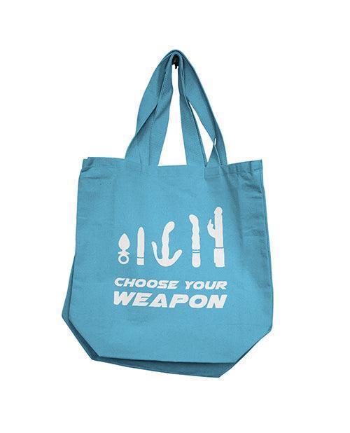 product image, Nobu Choose Your Weapon Reusable Tote - Blue - SEXYEONE