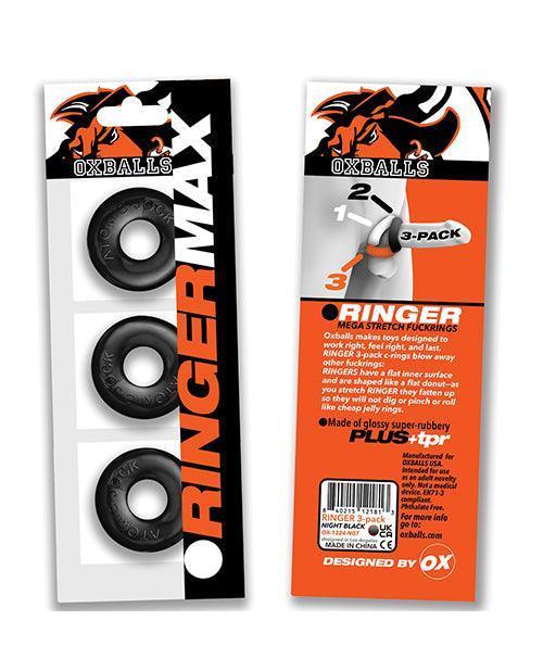 image of product,Oxballs Ringer Max 3 Pack Cockrings - SEXYEONE