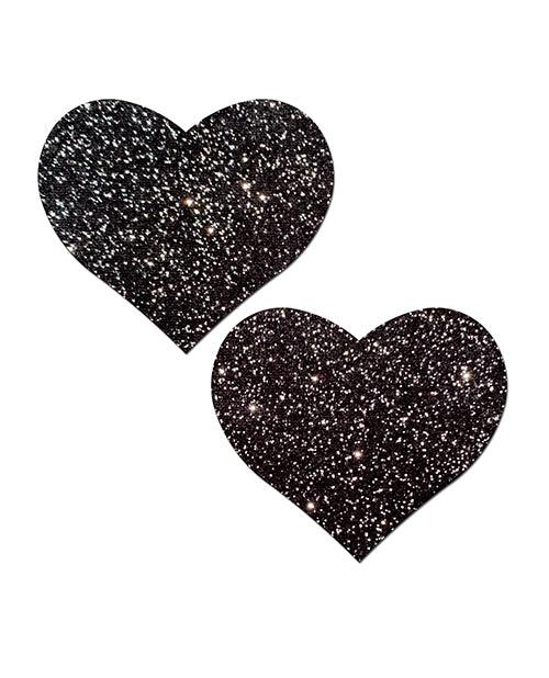 image of product,Pastease All Sparkle Heart - Black O/S - SEXYEONE