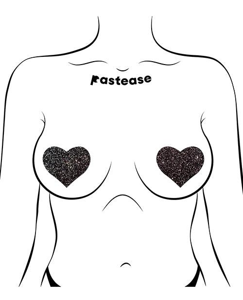 image of product,Pastease All Sparkle Heart - Black O/S - SEXYEONE