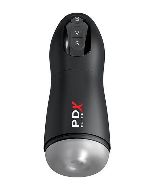 image of product,PDX Elite Suck-O-Matic Vibrating Stroker - Frosted/Black - SEXYEONE