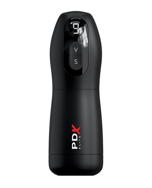 image of product,PDX Elite Suck-O-Matic Vibrating Stroker - Frosted/Black - SEXYEONE