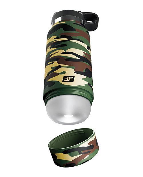 image of product,PDX Plus Fap Flask Happy Camper Stroker - Frosted/Camo - SEXYEONE