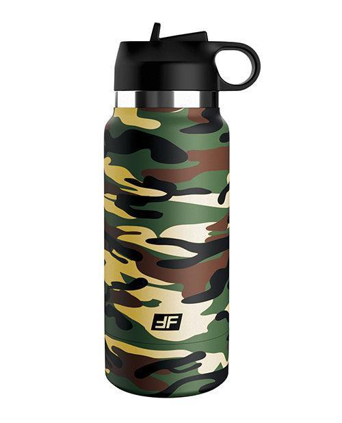 image of product,PDX Plus Fap Flask Happy Camper Stroker - Frosted/Camo - SEXYEONE