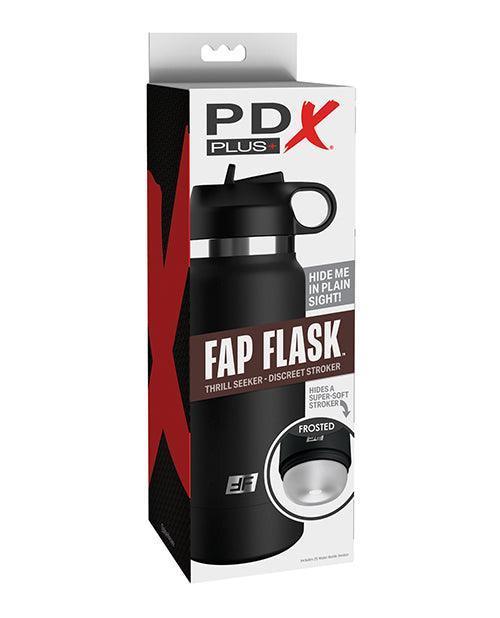 product image, PDX Plus Fap Flask Thrill Seeker Stroker - Frosted/Black - SEXYEONE