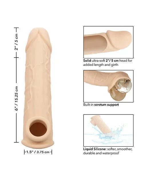 image of product,Performance Maxx Life-Like 8" Penis Extension - Ivory - SEXYEONE