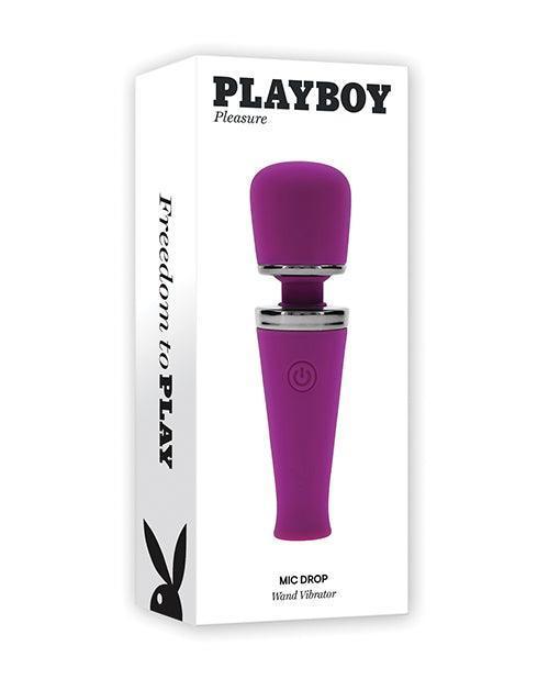 product image, Playboy Pleasure Mic Drop Petite Wand Vibrator - Fuschia - SEXYEONE
