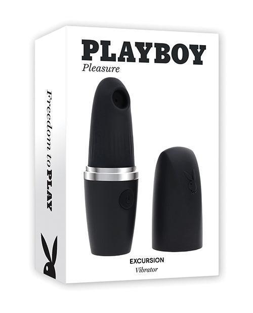 product image, Playboy Pleasures Excursion Clitoral Suction Vibe - Black - SEXYEONE
