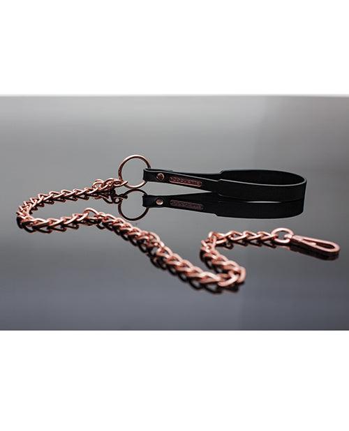 image of product,Pleasure Collection Leash - Black/rose Gold - SEXYEONE
