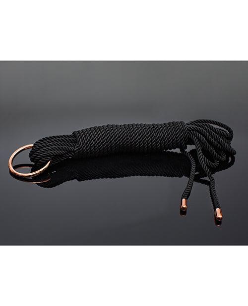 image of product,Pleasure Collection Silky Smooth Rope - Black/Rose Gold - SEXYEONE
