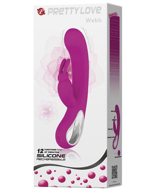 product image, Pretty Love Webb Bunny Ears Rabbit w/Handle 12 Function - Fuchsia - SEXYEONE