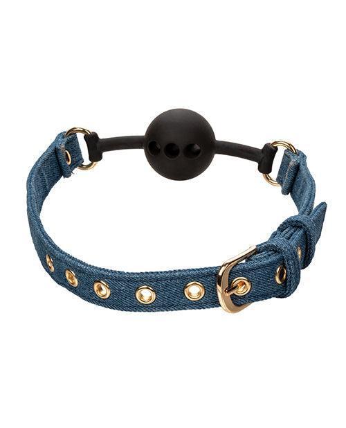 product image,Ride 'em Premium Denim Collection Ball Gag - SEXYEONE