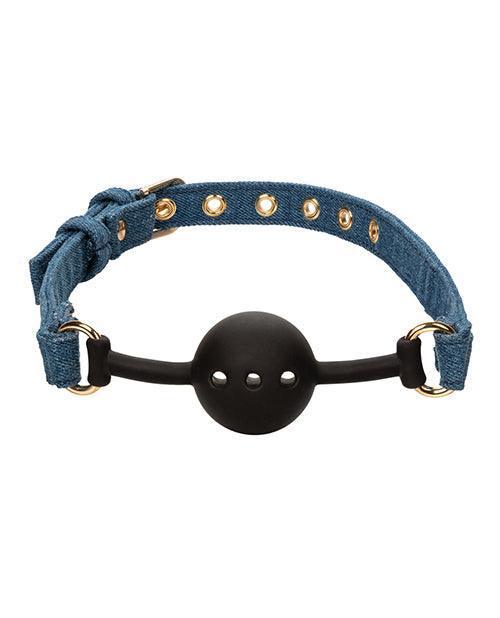 image of product,Ride 'em Premium Denim Collection Ball Gag - SEXYEONE