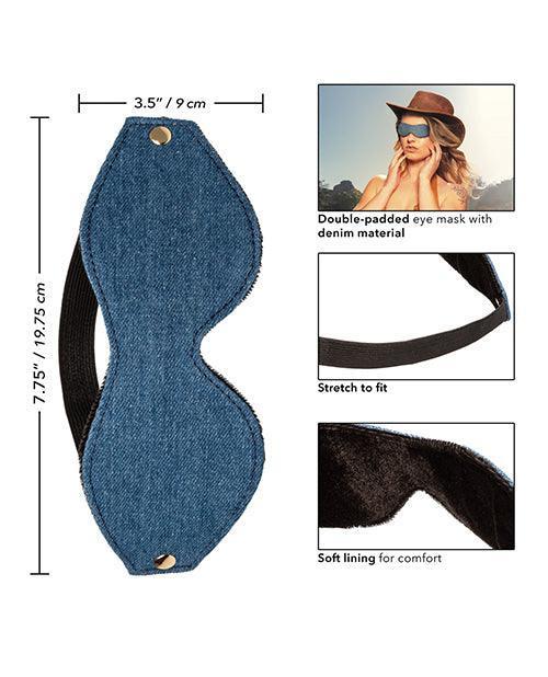image of product,Ride 'em Premium Denim Collection Eye Mask - SEXYEONE