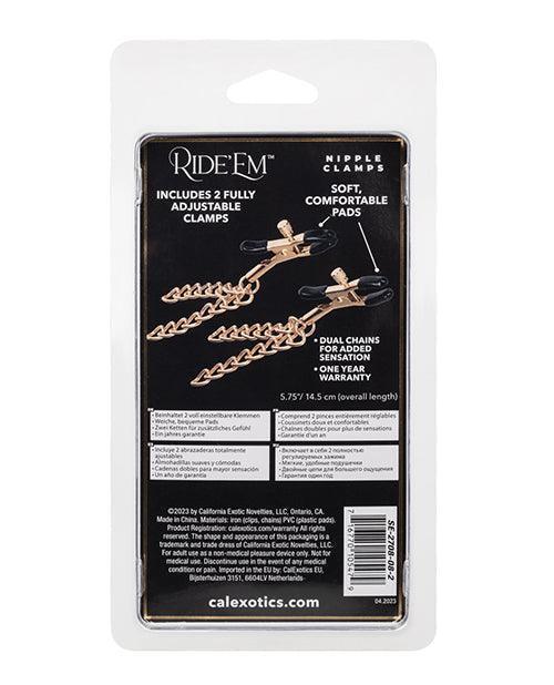image of product,Ride 'em Premium Denim Collection Nipple Clamps - SEXYEONE