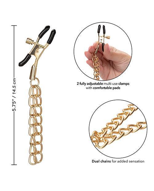 image of product,Ride 'em Premium Denim Collection Nipple Clamps - SEXYEONE