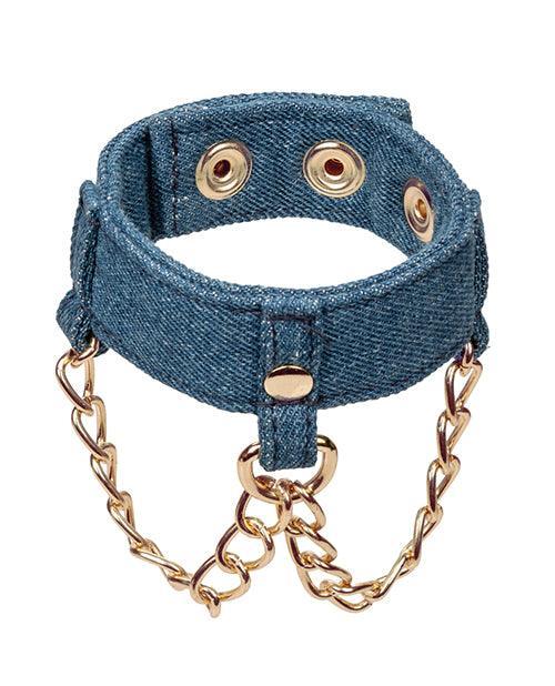 image of product,Ride 'em Premium Denim Collection Wrist Cuffs - SEXYEONE