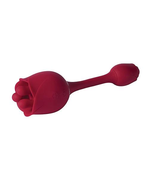 Roseann Double Ended Rose Toy Vibrator - Red - SEXYEONE