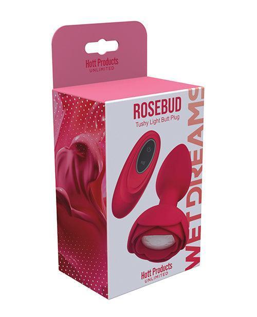 product image, Rosebud Tushy Light Up Butt Plug - Red - SEXYEONE