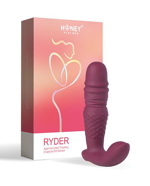 image of product,Ryder App-controlled Thrusting G-spot & Clit Vibrator - Rosy Red - SEXYEONE