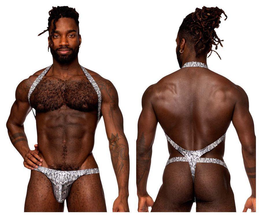 image of product,S-naked Shoulder Sling Harness Thong - SEXYEONE