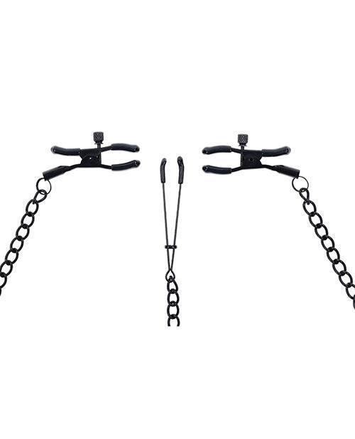 image of product,Saffron Chain Nipple to Clit Set - Black - SEXYEONE