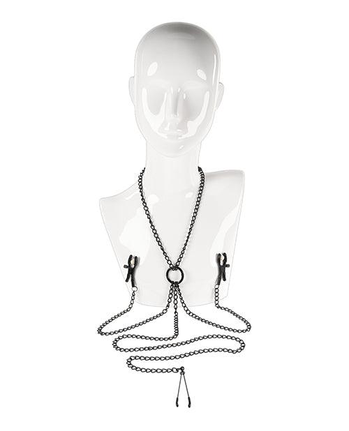 image of product,Saffron Chain Nipple to Clit Set - Black - SEXYEONE