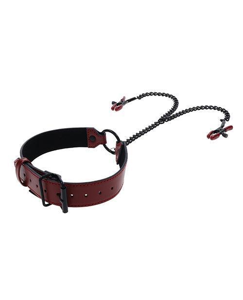 image of product,Saffron Collar w/Chain Nipple Clamps - SEXYEONE