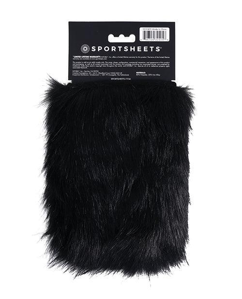 image of product,Saffron Spiked Sensory Mitts - Black - SEXYEONE