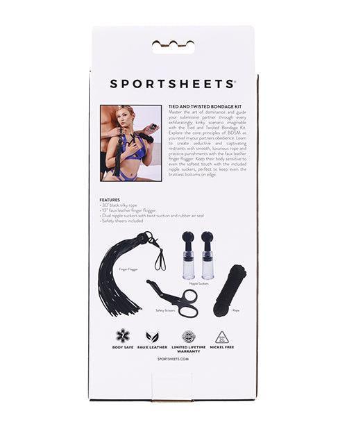 image of product,Saffron Tied & Twisted Bondage Set - Black - SEXYEONE