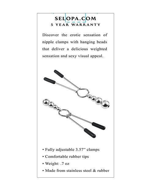 product image,Selopa Beaded Nipple Clamps - SEXYEONE