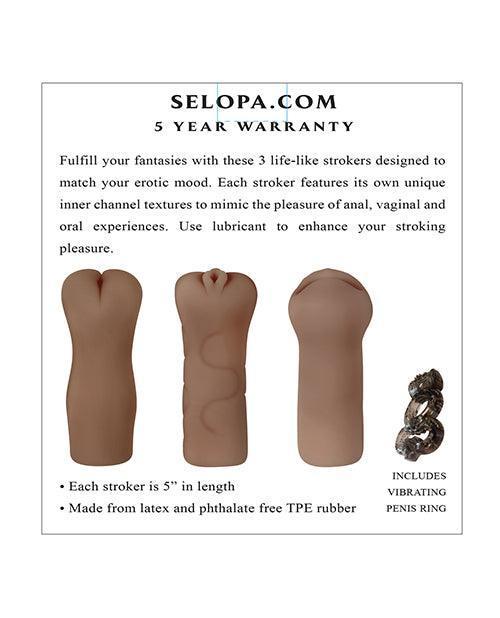 image of product,Selopa Party Pack Strokers - Dark - SEXYEONE