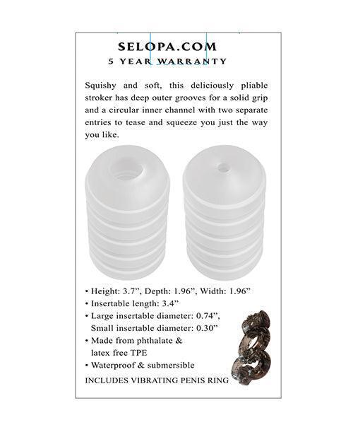 image of product,Selopa Ring Me Up Squishy & Soft Stroker - Clear - SEXYEONE