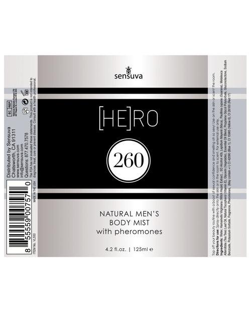 image of product,Sensuva Hero 260 Male Body Mist - 4.2 oz - SEXYEONE