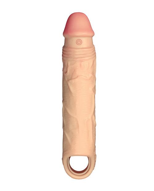 image of product,Shaft Flexskin Liquid Silicone 7.8" Vibrating Sheath - Pine - SEXYEONE