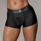 Shots Ouch Vibrating Strap On Boxer - Black - SEXYEONE