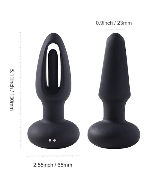 image of product,Snuggy Flapping Anal Plug Vibrator- Black - SEXYEONE