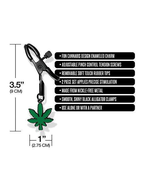 image of product,Stoner Vibes Glow in the Dark Adjustable Nipple Clamps - SEXYEONE