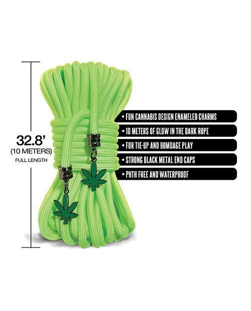 image of product,Stoner Vibes Glow in the Dark Rope - Green - SEXYEONE