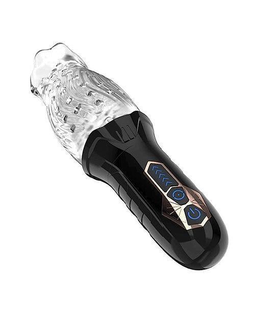 image of product,The Male Rose Rotating Blow Job Simulator - Black - SEXYEONE