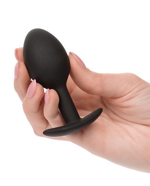 image of product,Weighted Silicone Anal Plug - Black - SEXYEONE