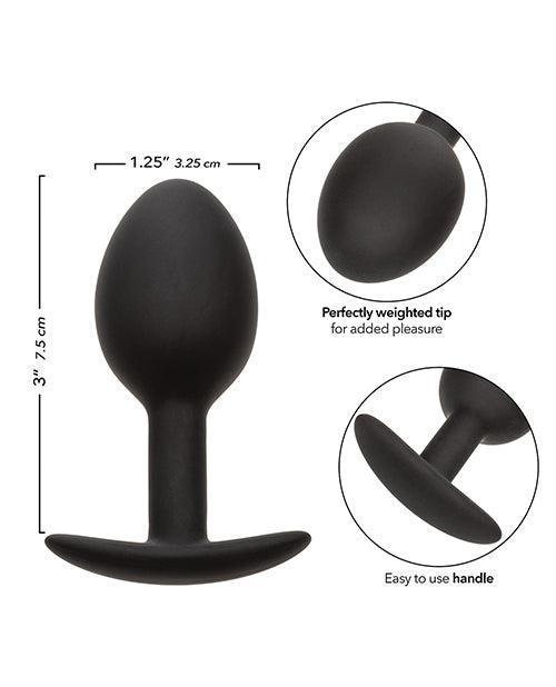 image of product,Weighted Silicone Anal Plug - Black - SEXYEONE