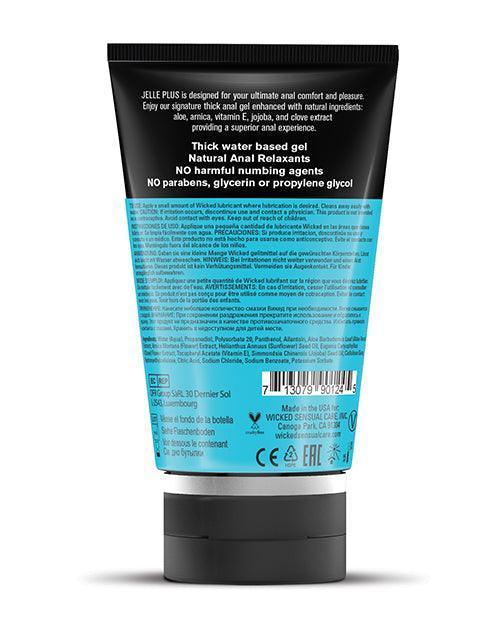 image of product,Wicked Sensual Care Jelle Plus Water Based Anal Lubricant With Relaxants - Oz - SEXYEONE