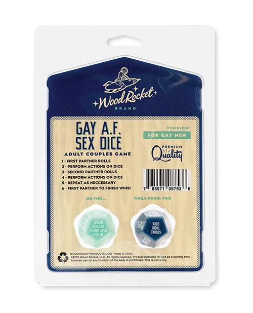 product image,Wood Rocket Gay AF Gay Men Couples Sex Dice Game - Blue - SEXYEONE